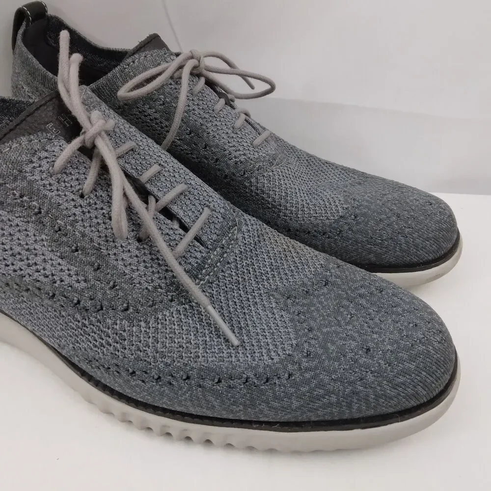Cole Haan 2.ZeroGrand Stitchlite Gray Wingtip Oxfords Mens Size 11 M - Picture 3 of 12